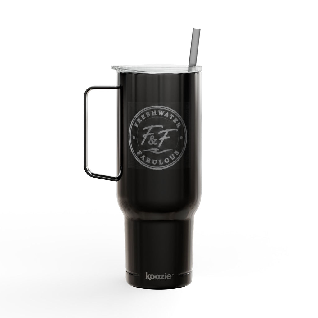 40oz Engraved Insulated Tumbler with Lid & Handle — "Freshwater & Fabulous" Travel Cup