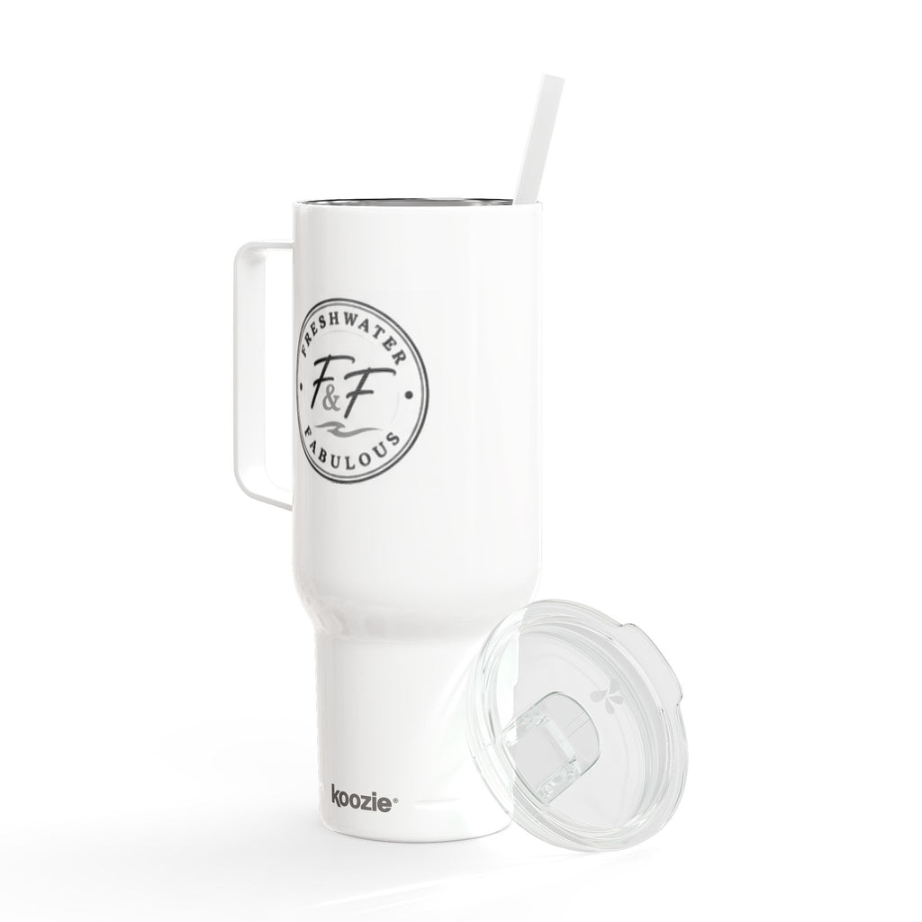 40oz Engraved Insulated Tumbler with Lid & Handle — "Freshwater & Fabulous" Travel Cup